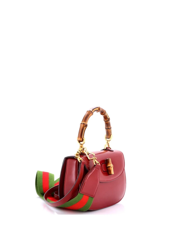 Pre-Owned Gucci Small Bamboo 1947 Top Handle Bag Leather