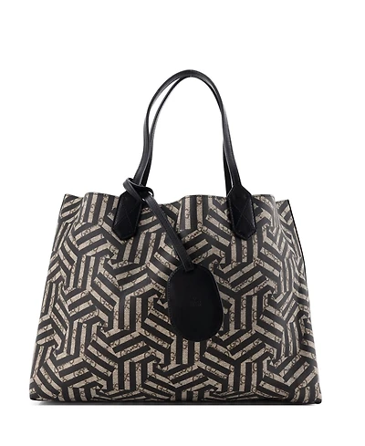 Pre-Owned Gucci Medium Reversible Tote Caleido Gg Print Leather