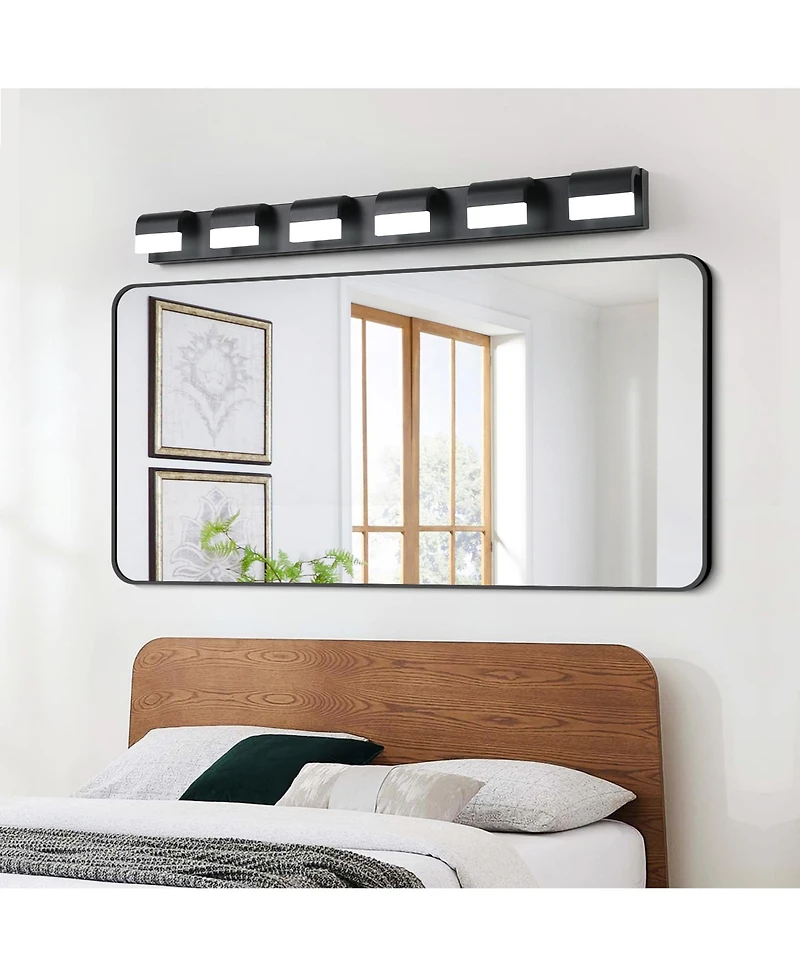 Busdays 6 Light Led Modern Bathroom Vanity Lighting Over Mirror Bath Wall Light Fixture