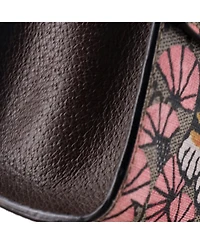 Pre-Owned Gucci Small Padlock Shoulder Bag Bengal Print Gg Coated Canvas