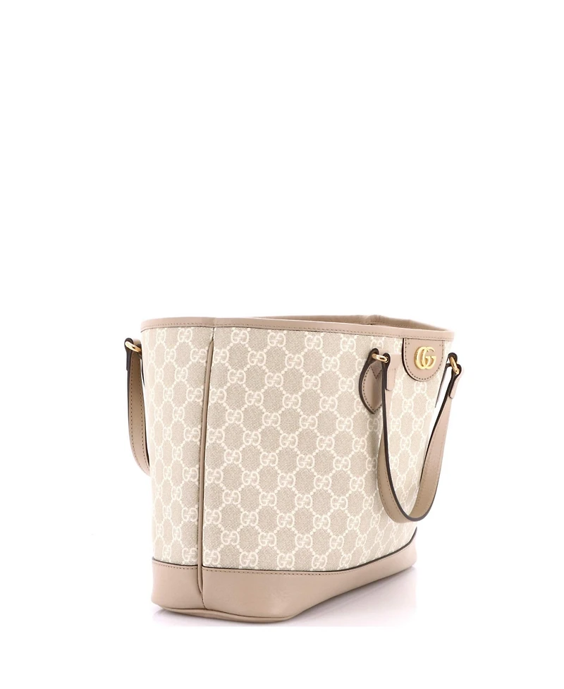 Pre-Owned Gucci Small Ophidia Top Handle Shopping Tote Gg Coated Canvas and Leather