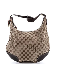 Pre-Owned Gucci Large Princy Hobo Gg Canvas
