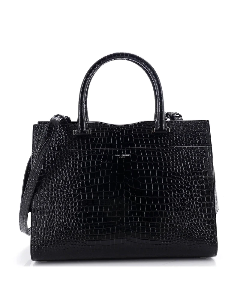 Pre-Owned Saint Laurent Medium Uptown Tote Embossed Leather