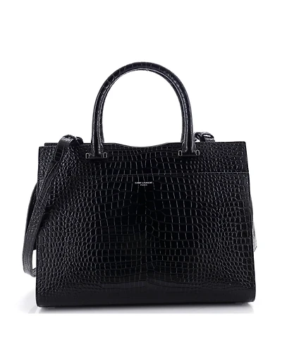 Pre-Owned Saint Laurent Medium Uptown Tote Embossed Leather