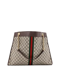 Pre-Owned Gucci Large Rajah Chain Tote Gg Coated Canvas