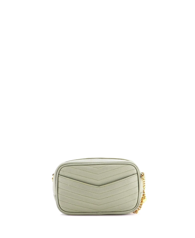 Pre-Owned Saint Laurent Mini Lou Camera Bag Matelasse Chevron Leather