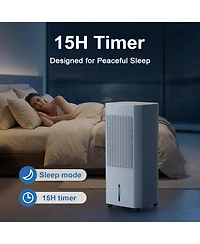 Antarctic Star 5L Evaporative Air Cooler, 3-in-1 Portable Fan with Remote and 15H Timer
