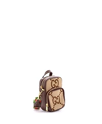 Pre-Owned Gucci Mini Front Pocket Web Crossbody Bag Jumbo Gg Canva