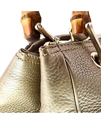 Pre-Owned Gucci Small Bamboo Shopper Tote Leather