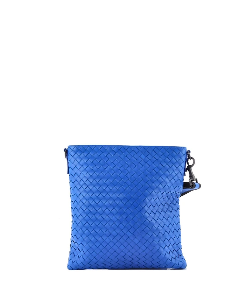 Pre-Owned Bottega Veneta Medium Flat Messenger Bag Intrecciato Nappa