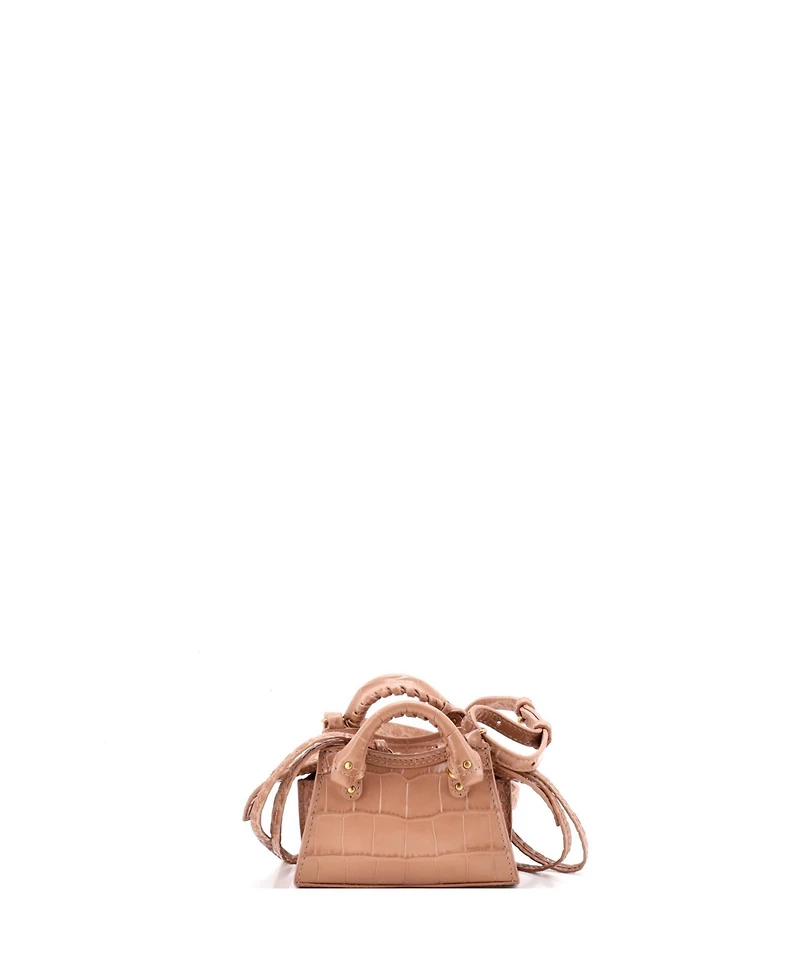 Pre-Owned Balenciaga Super Nano Neo Classic City Bag Embossed Leather