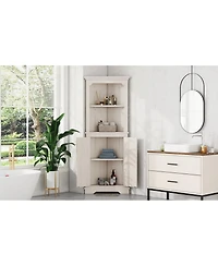 Streamdale Furniture Tall Corner Cabinet with Doors