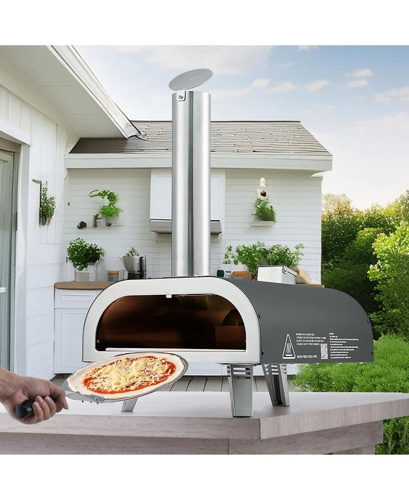 Cozito Dual Fuel Outdoor Pizza Oven, 12 inches Wood Fire and Propane Pizza Maker