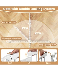 Cozito Extra Wide 6-Panel Adjustable Gate Fits 34.5-154 in Openings