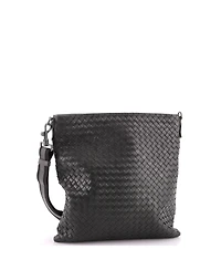 Pre-Owned Bottega Veneta Medium Flat Messenger Bag Intrecciato Nappa