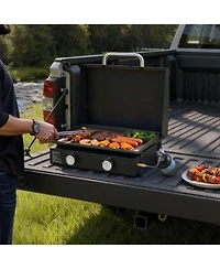 Cozito Gas Griddle, 2-Burner 22 inches Tabletop Propane Griddle with Lid