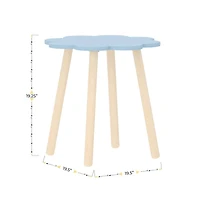 Kids 3-Piece Wood Cloud-Shaped Table and Chairs Set