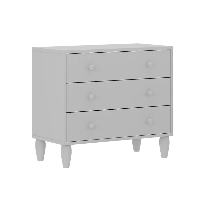 Small Kids 3-Drawer Wood Dresser Chest for Bedrooms