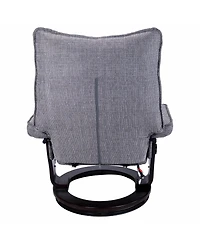 Streamdale Furniture 8 Point Heated Massage Recliner with Ottoman, Chenille Fabric