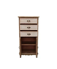 Streamdale Furniture Wooden Storage Cabinet with Cutout Door and 3 Drawers