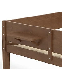 Streamdale Furniture Solid Wood Bunk Bed with Storage Shelves