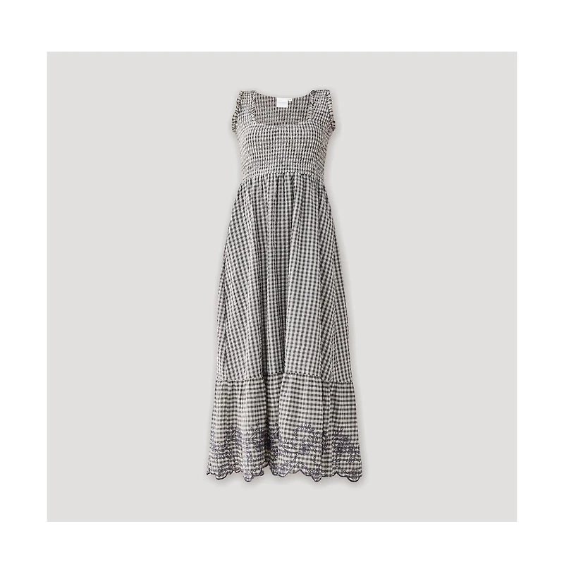 Reistor Women's Smocked Cotton Maxi Dress