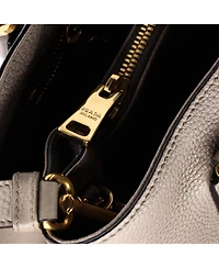 Pre-Owned Prada Medium Cuir Double Tote Leather