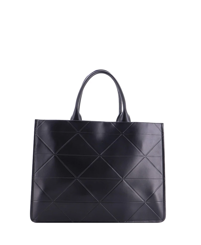 Pre-Owned Prada Large Symbole Shopper Tote Embossed Leather