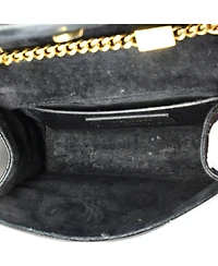 Pre-Owned Saint Laurent Small Classic Monogram Tassel Crossbody Bag Quilted Patent