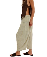 Free People Women's Quinn Mid-Rise Striped Pants