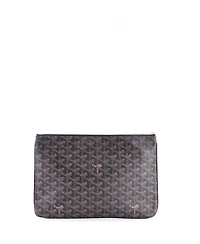 Pre-Owned Goyard Mm Senat Zip Pouch Coated Canvas