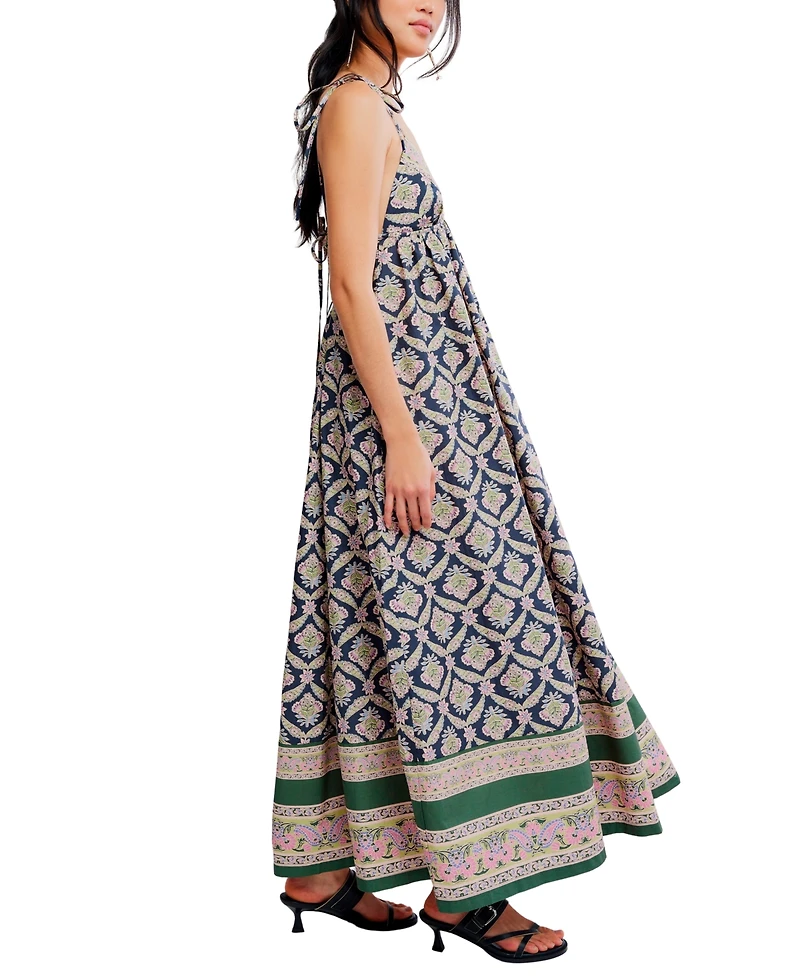 Free People Women's Sorrento Stroll Printed Sleeveless Cotton Dress
