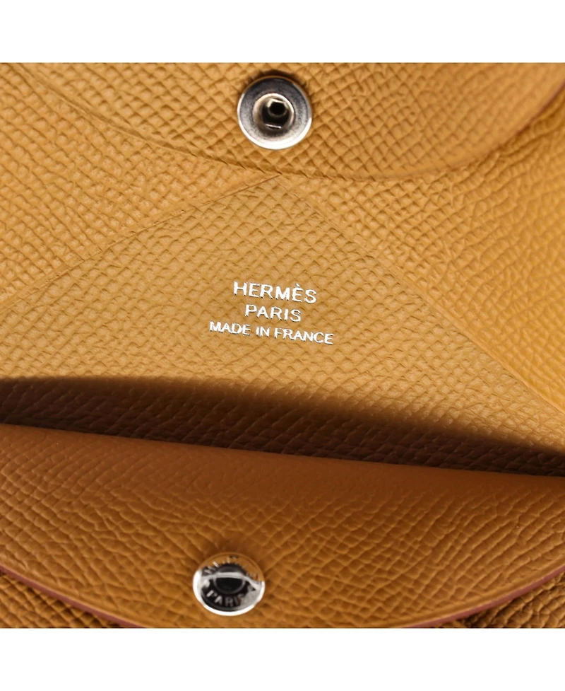 Pre-Owned HERMES Calvi Duo Card Holder Epsom