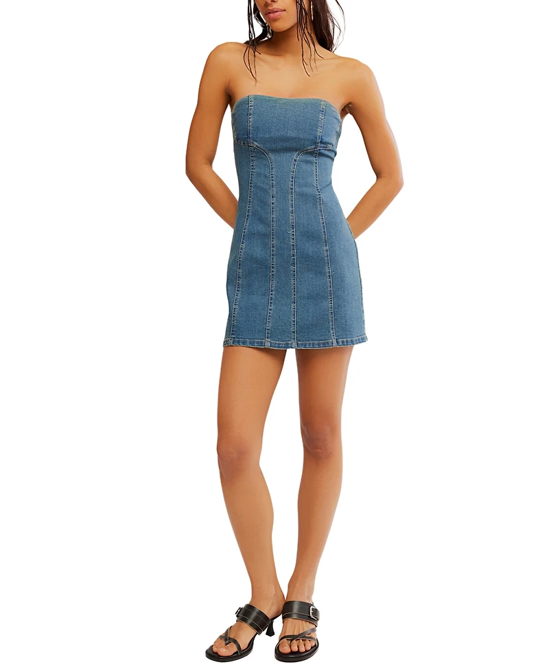 Free People Women's Alexa Strapless Mini Dress