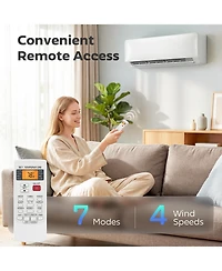 Homcom 18000 Btu Mini Split Air Conditioner, 22 SEER2 Wifi Enabled Ac Unit