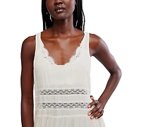 Free People Women's Scoop Neck Voile & Lace Midi Dress