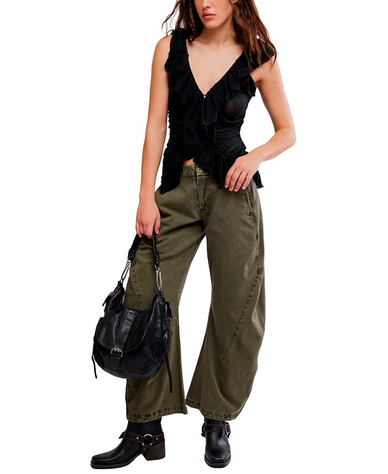 Free People Women's Blythe V-Neck Ruffle Vest Top