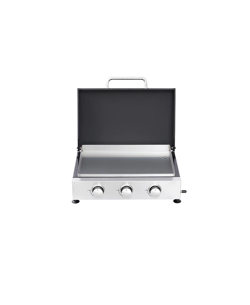 Streamdale Furniture 28,680 Btu 3-Burner Teppanyaki and Cast Iron Grill Combo Station