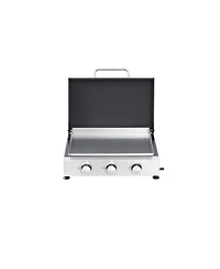 Streamdale Furniture 28,680 Btu 3-Burner Teppanyaki and Cast Iron Grill Combo Station