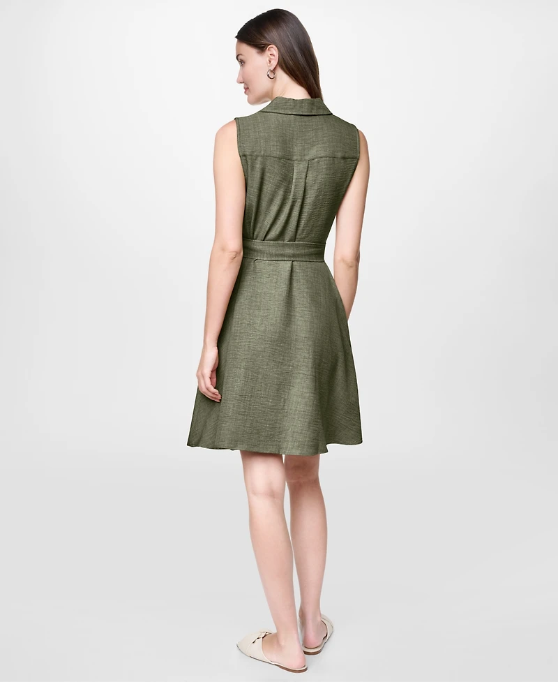 Dkny Women's Sleeveless Button-Front Shirt Dress