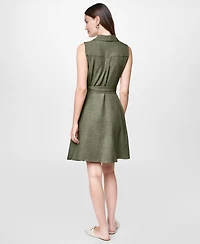 Dkny Women's Sleeveless Button-Front Shirt Dress