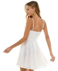 City Studios Juniors' Square Neck Dress