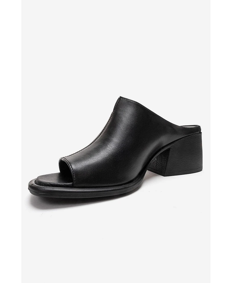 Forever & Always Shoes Women's Sorex Leather Block Heel Sandal
