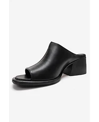 Forever & Always Shoes Women's Sorex Leather Block Heel Sandal