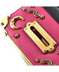 Pre-Owned Prada Small Cahier Crossbody Bag Embellished Leather