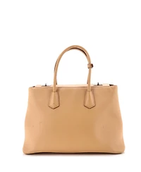 Pre-Owned Prada Medium Turnlock Cuir Twin Tote Saffiano Leather