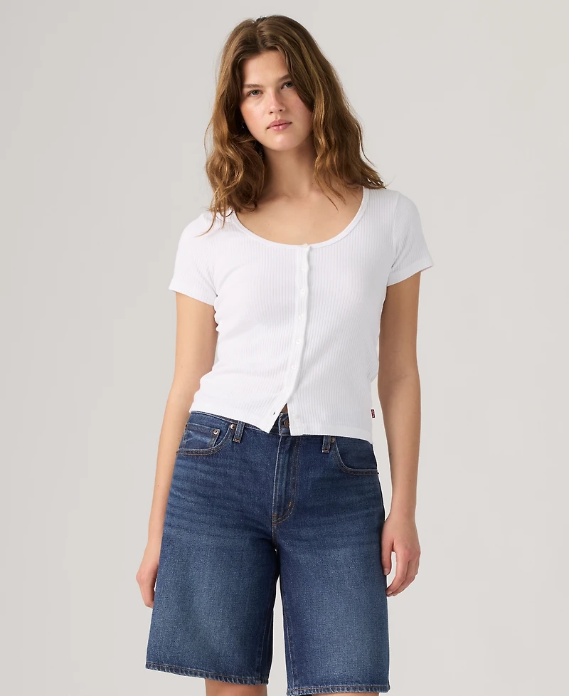Levi's Women's Austen Button-Up Short-Sleeve Top