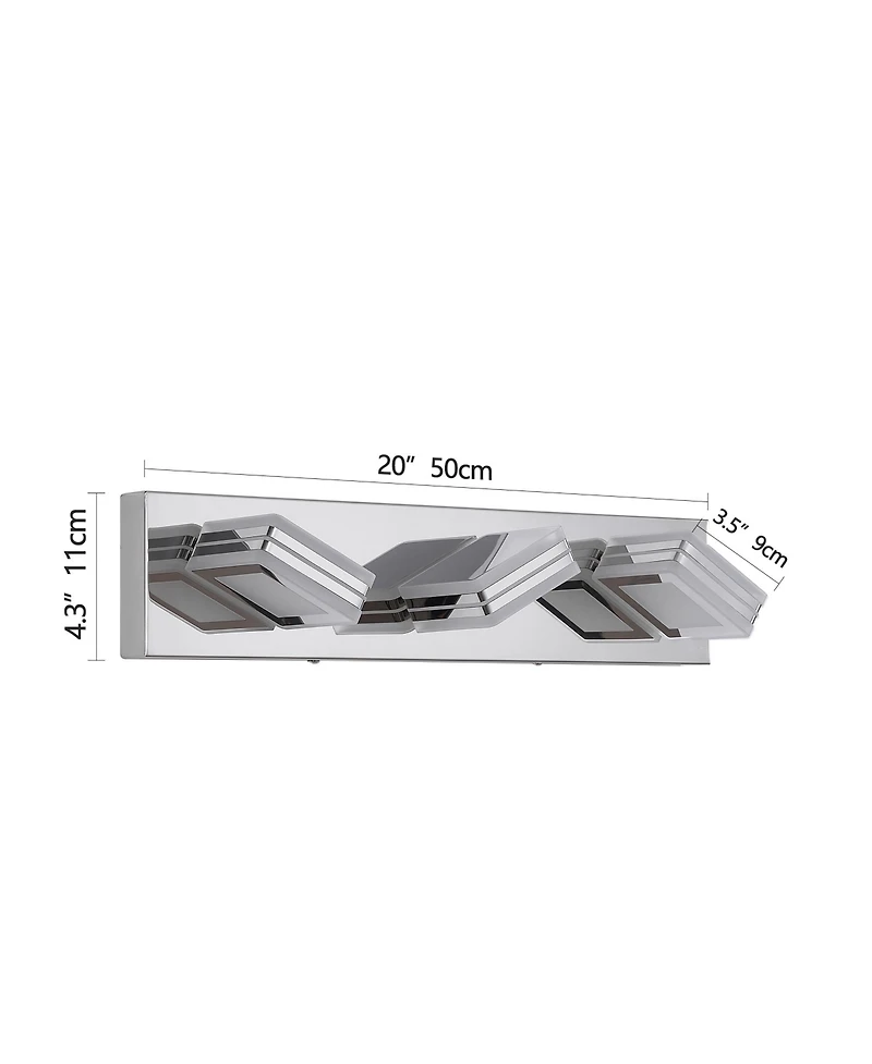 Busdays 3 Light Modern Dimmable Led Bathroom Vanity Light Over Mirror Bath Wall Lighting