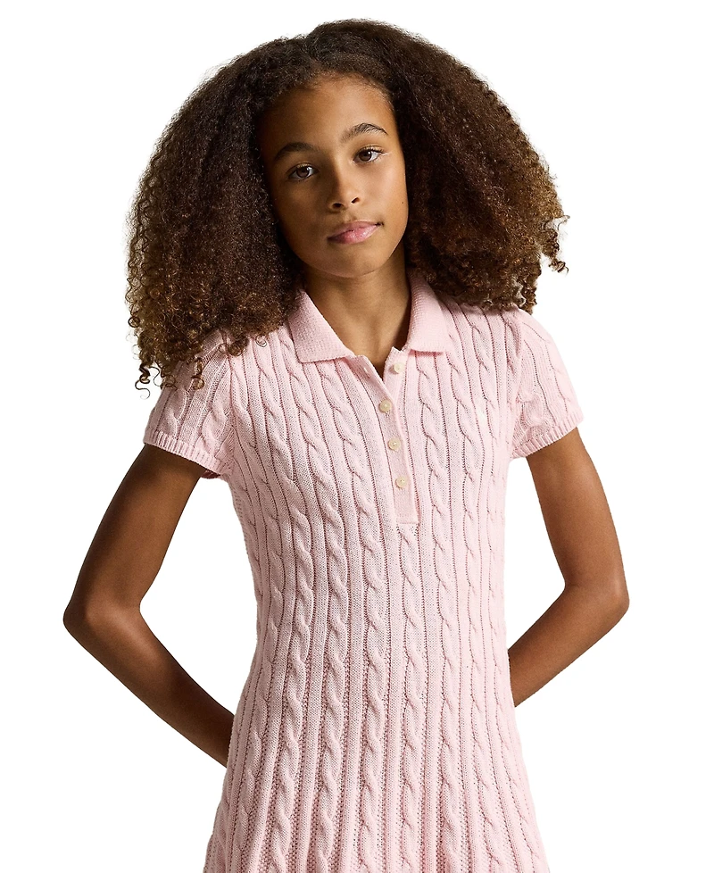 Polo Ralph Lauren Big Girls Cable-Knit Cotton Sweater Dress
