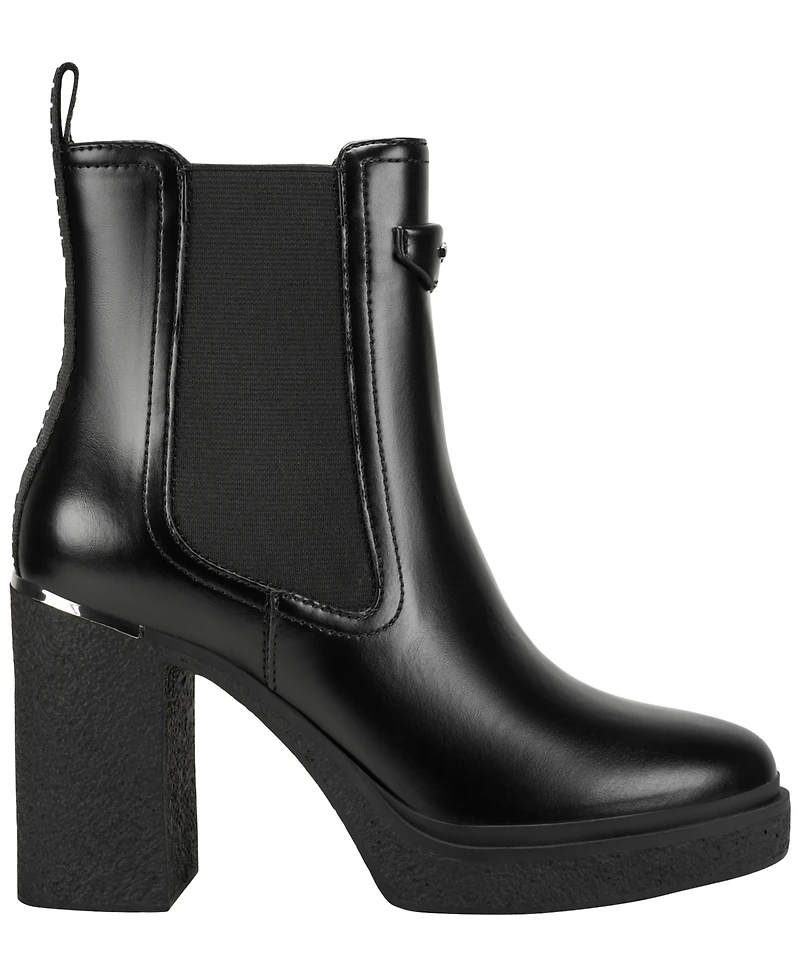 Dkny Women's Tisdel Platform Block Heel Booties